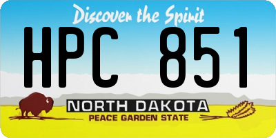 ND license plate HPC851