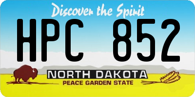 ND license plate HPC852