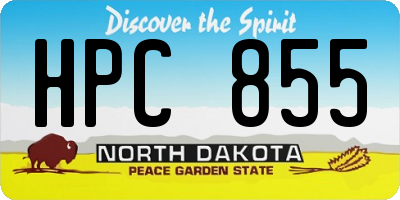 ND license plate HPC855