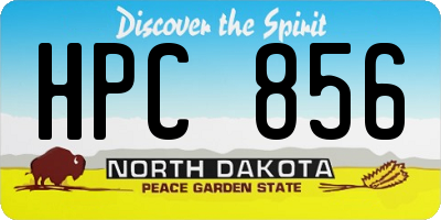 ND license plate HPC856