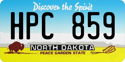 ND license plate HPC859