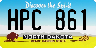 ND license plate HPC861