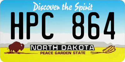 ND license plate HPC864