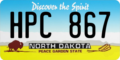 ND license plate HPC867