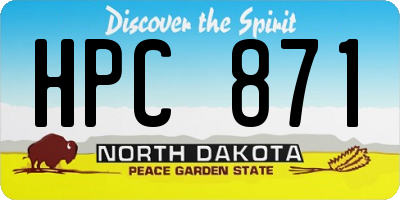 ND license plate HPC871