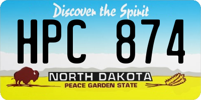 ND license plate HPC874