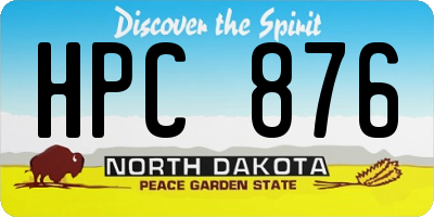 ND license plate HPC876