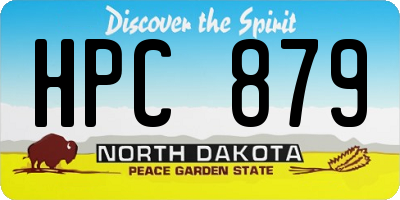 ND license plate HPC879