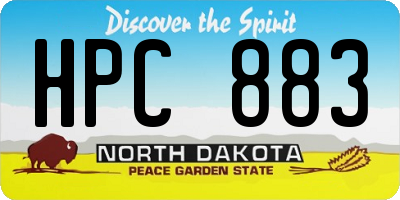 ND license plate HPC883