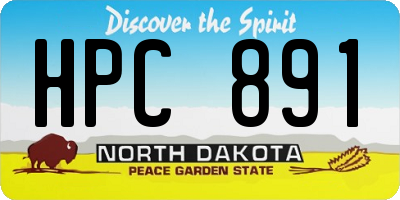 ND license plate HPC891