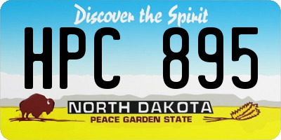 ND license plate HPC895