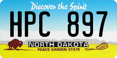 ND license plate HPC897