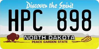 ND license plate HPC898