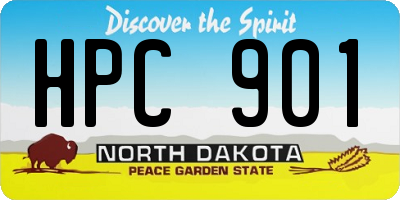 ND license plate HPC901