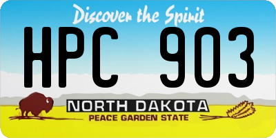 ND license plate HPC903
