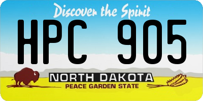 ND license plate HPC905