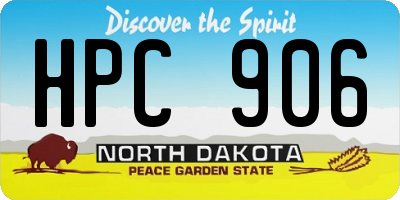 ND license plate HPC906