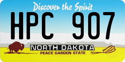 ND license plate HPC907