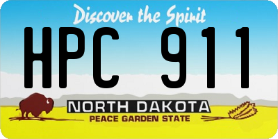ND license plate HPC911