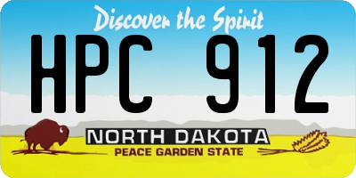 ND license plate HPC912