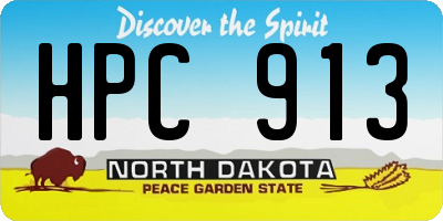 ND license plate HPC913