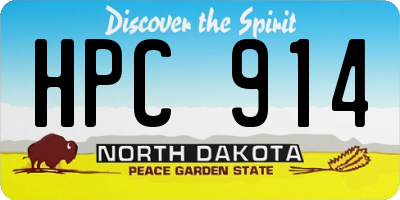 ND license plate HPC914