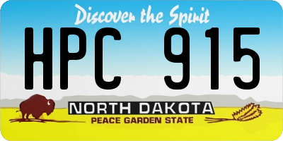 ND license plate HPC915