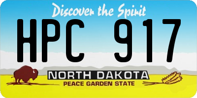 ND license plate HPC917