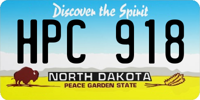 ND license plate HPC918
