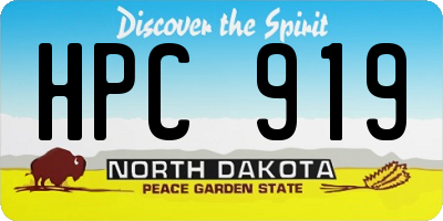 ND license plate HPC919