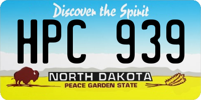 ND license plate HPC939