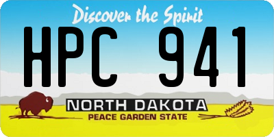 ND license plate HPC941