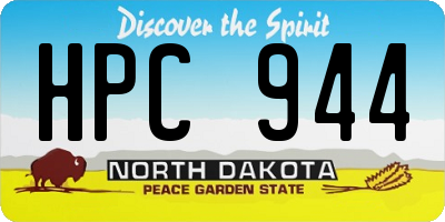 ND license plate HPC944
