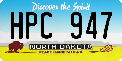 ND license plate HPC947