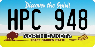ND license plate HPC948