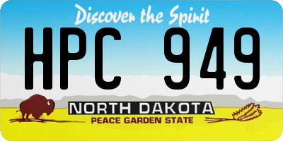 ND license plate HPC949