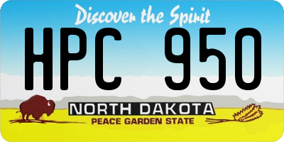 ND license plate HPC950