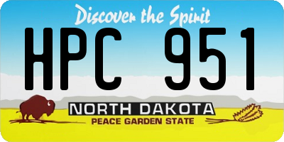 ND license plate HPC951