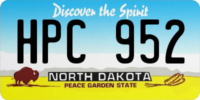 ND license plate HPC952