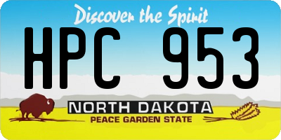 ND license plate HPC953