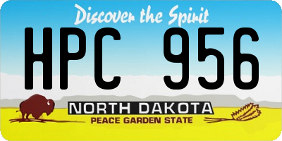 ND license plate HPC956