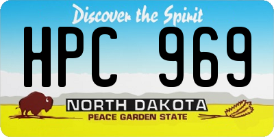 ND license plate HPC969