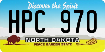ND license plate HPC970