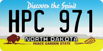 ND license plate HPC971