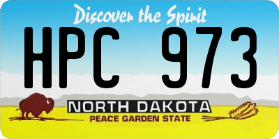 ND license plate HPC973