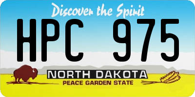 ND license plate HPC975