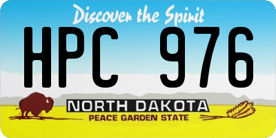 ND license plate HPC976