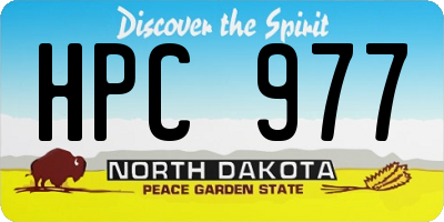 ND license plate HPC977