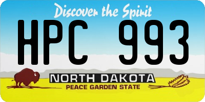 ND license plate HPC993
