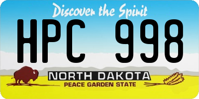 ND license plate HPC998